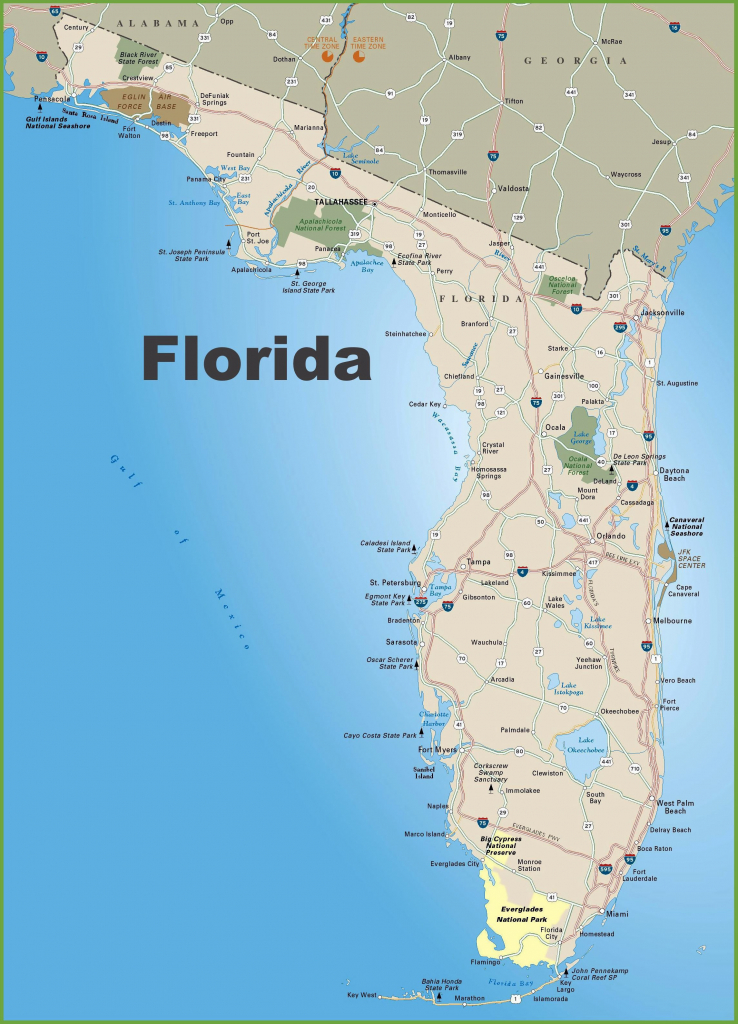 Map Of Florida West Coast Cities Printable Maps