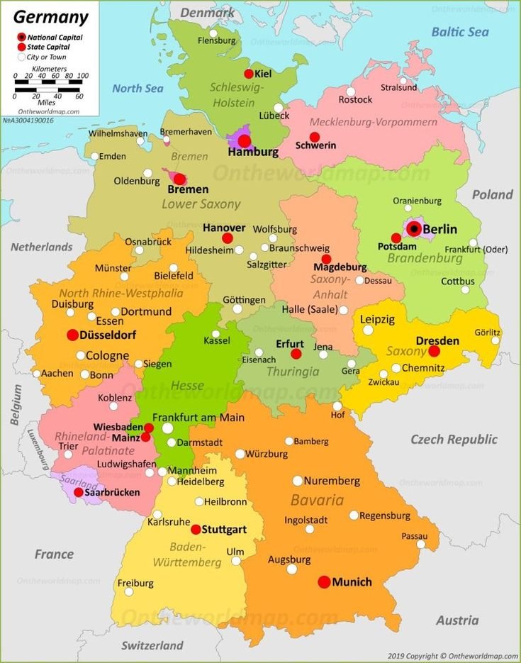 Map Of Germany Deutschlandkarte Frankreich Karte