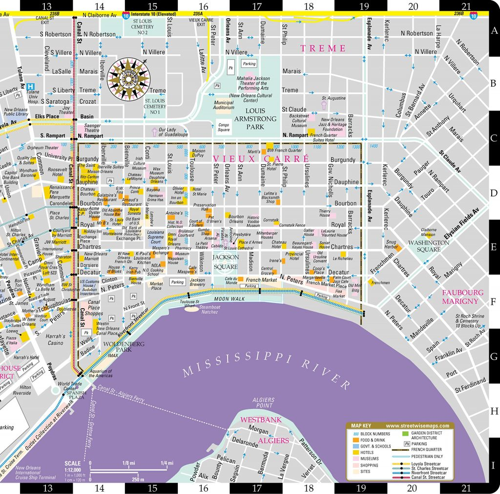 New Orleans Map French Quarter And Travel Information 