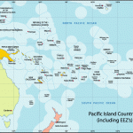 Pacific Island Map Tropical Islands Paradise South