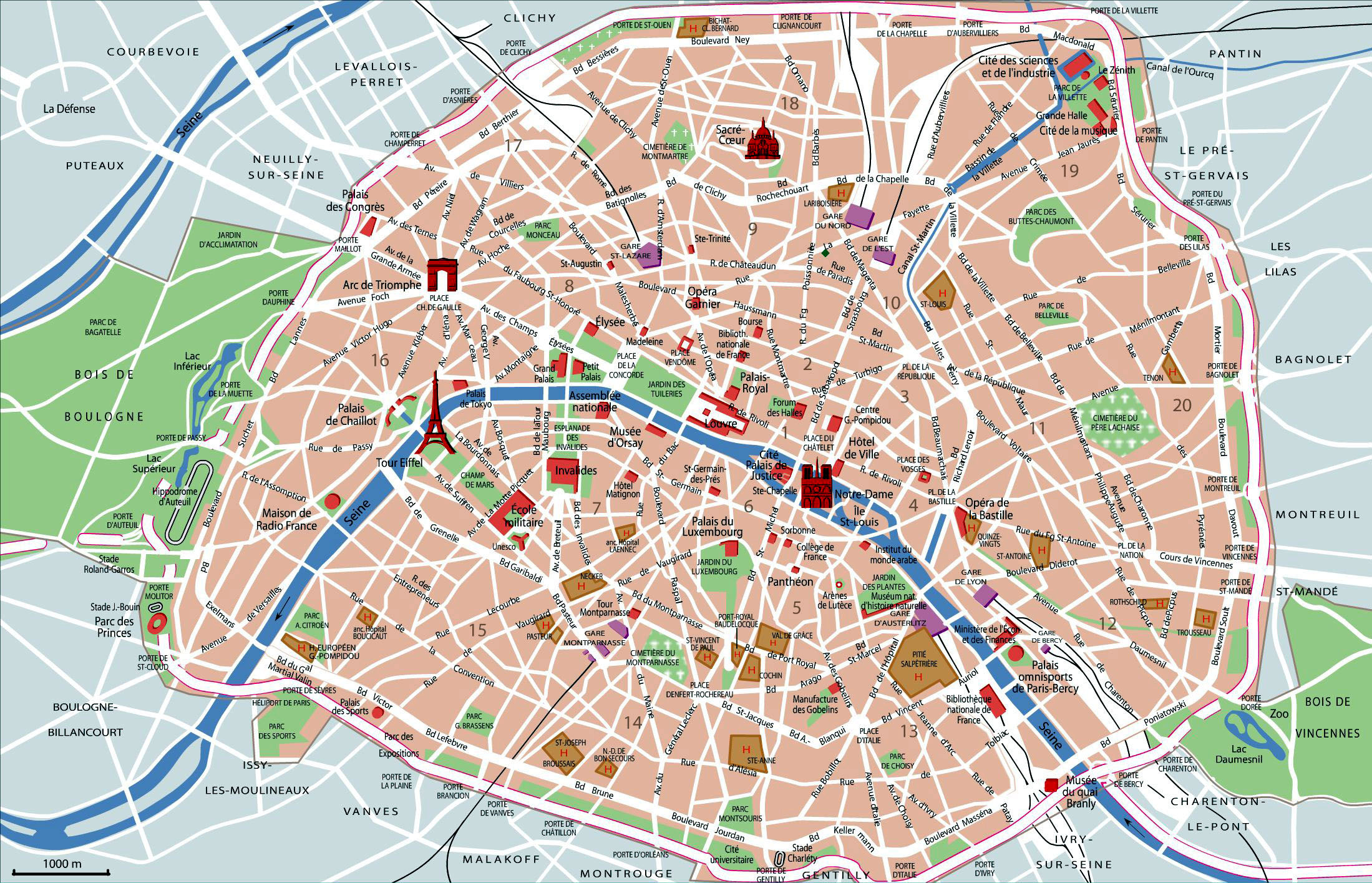 Paris Map With Top Sights Shops Hotels Paris Map Pdf Paris Map With Top Sights Shops Hotels Paris Map Pdf