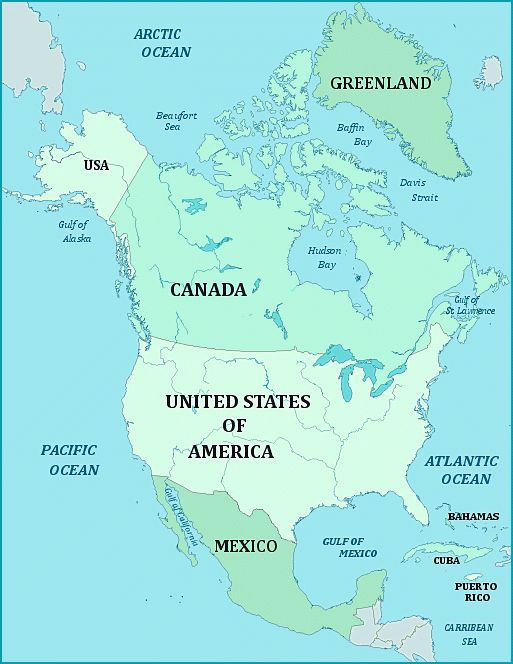 Print This Map Of North America Print This Map Of North America