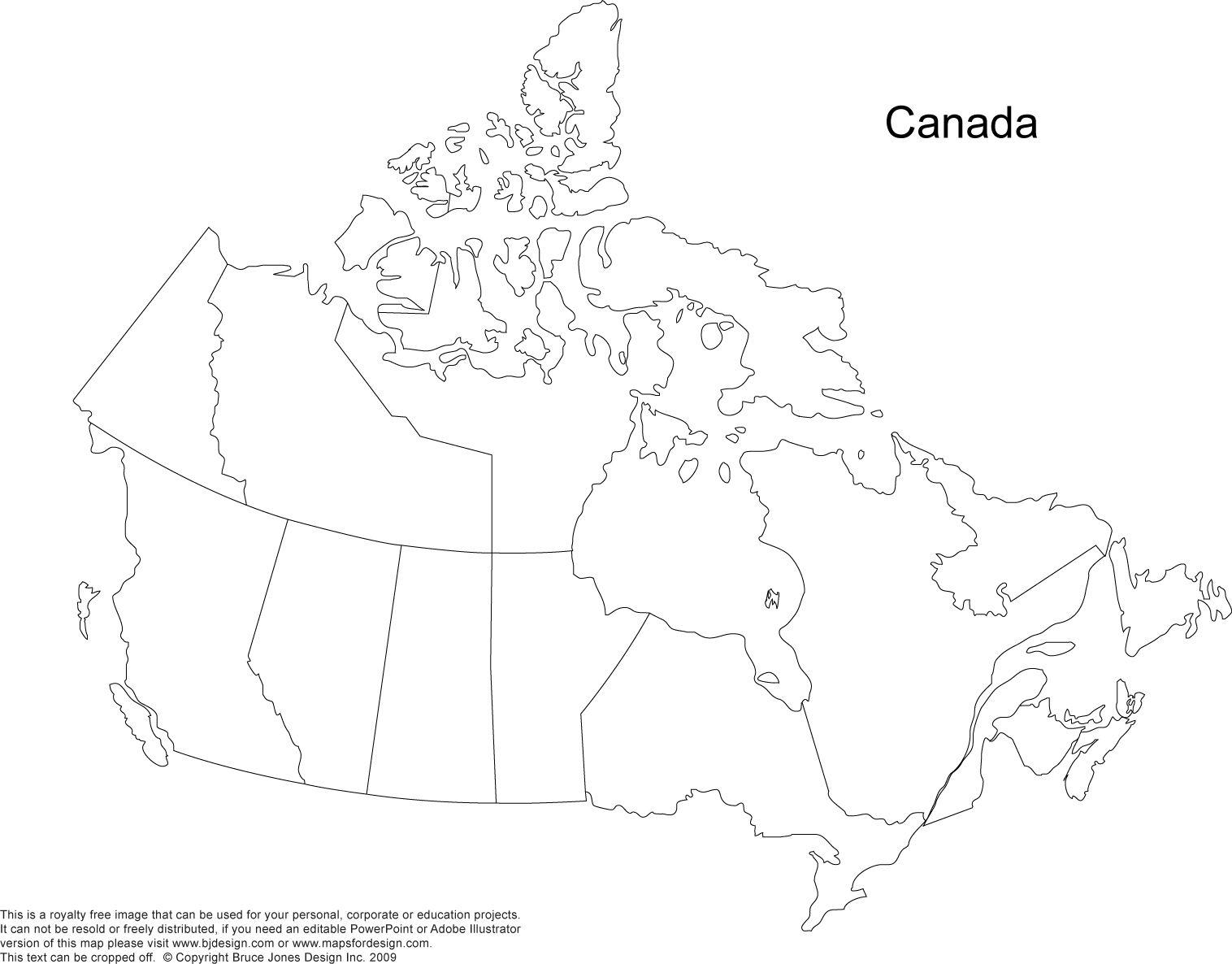 Printable Blank Map Of Canada Blank Map Of Canada 