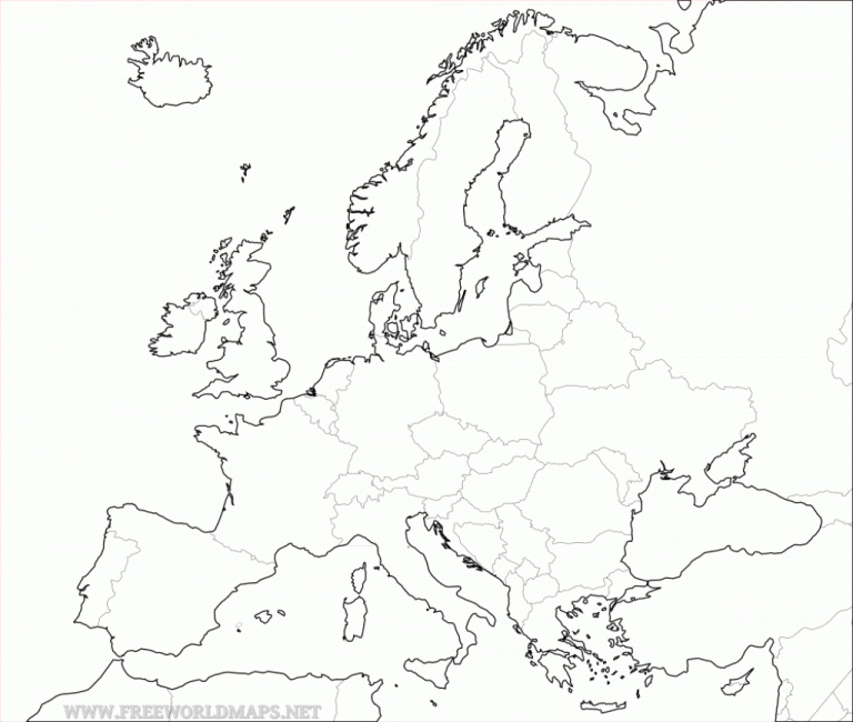 Printable Blank Map Of European Countries Printable Maps