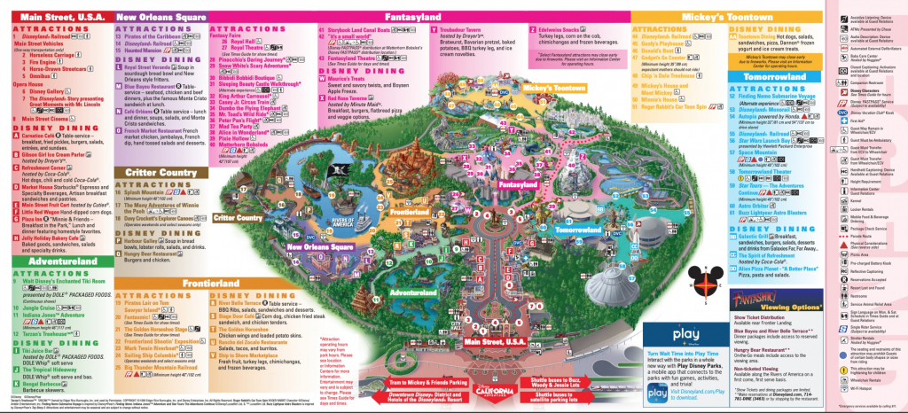 Printable Map Of Disneyland And California Adventure Fresh 