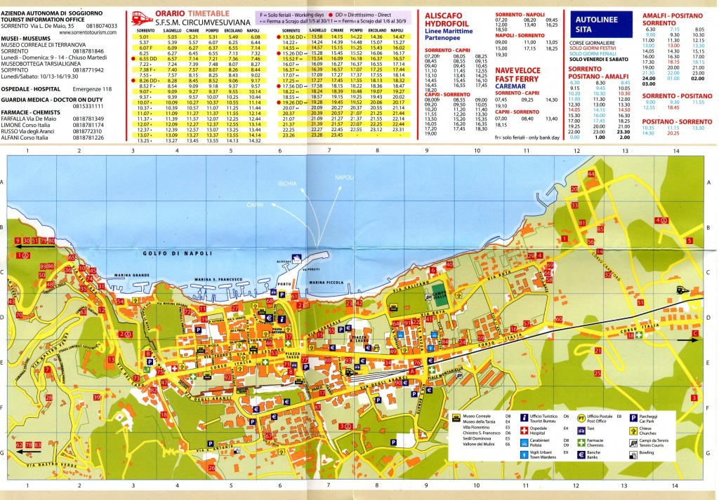 Printable Street Map Of Sorrento Italy Printable Maps