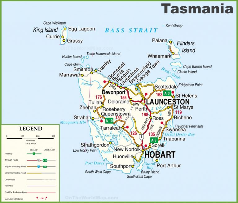 Tasmania Maps Australia Maps Of Tasmania Tas With