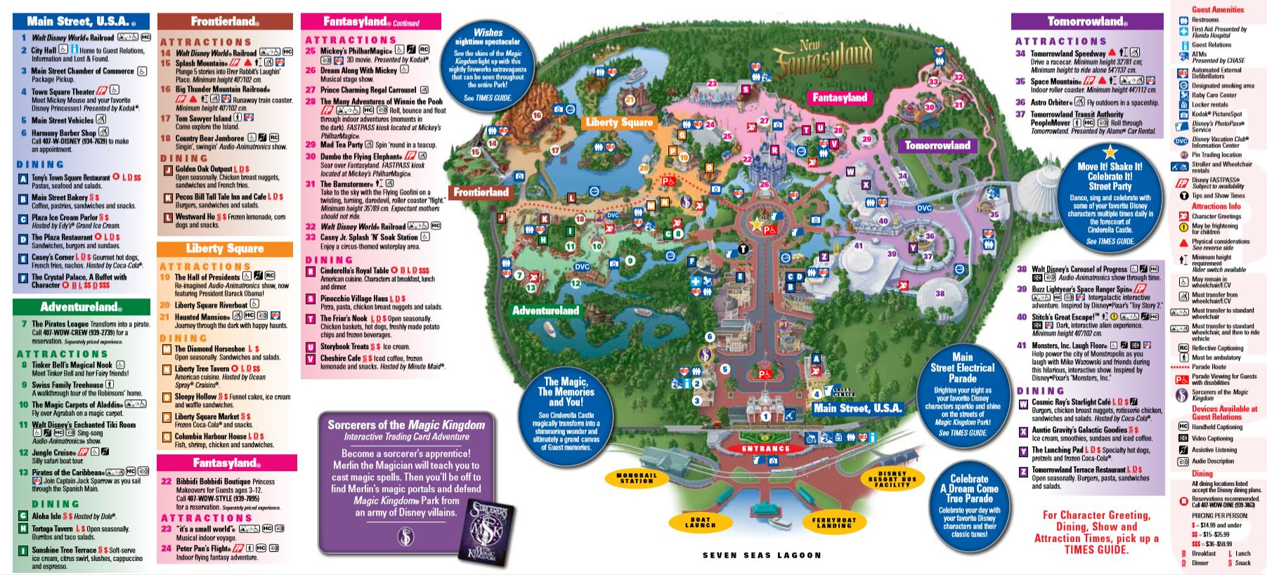 Theme Park Brochures Magic Kingdom Map 2020 Theme Park 