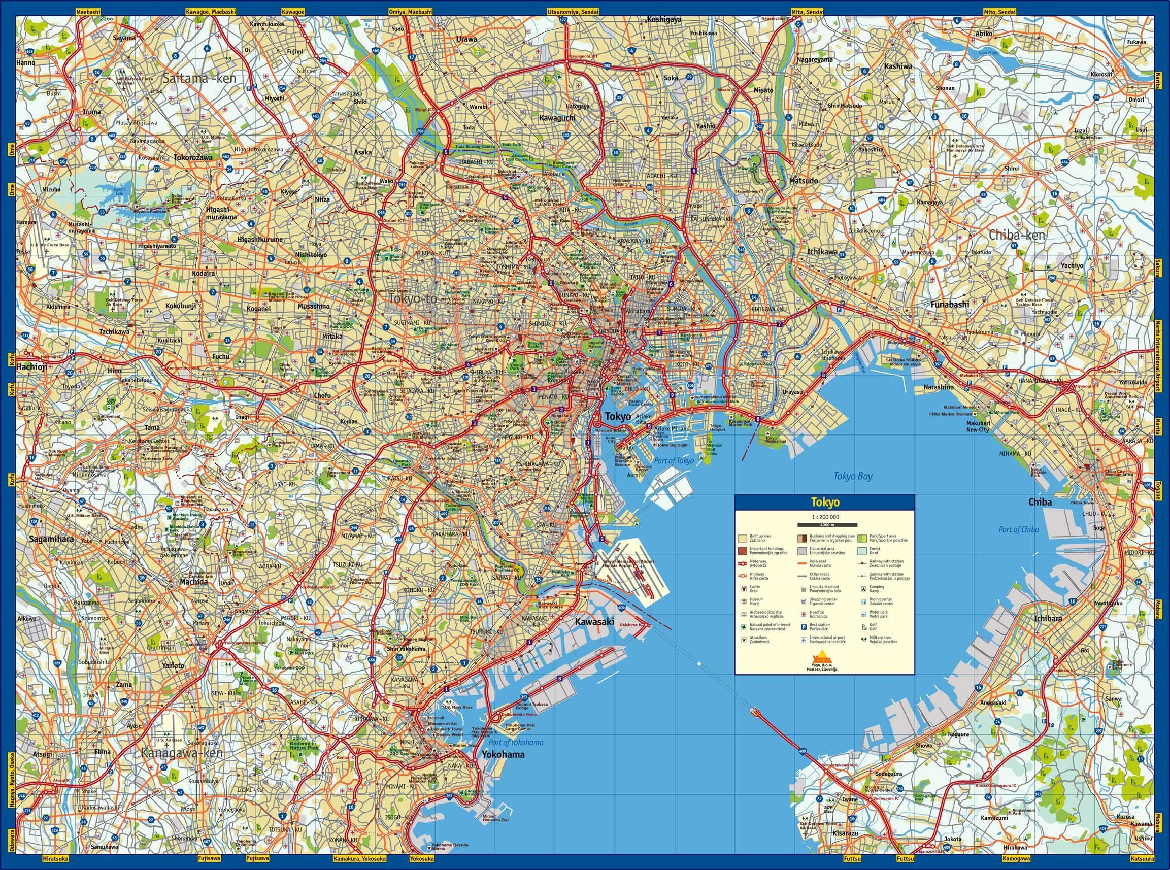 Tokyo Street Map Street Map Of Tokyo Kant Japan 