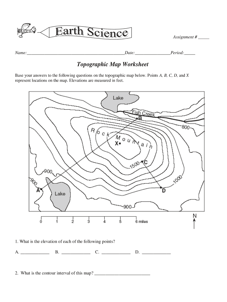 Topographic Map Worksheet Pdf Fill Online Printable Topographic Map Worksheet Pdf Fill Online Printable