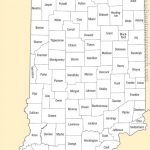 A Large Detailed Indiana State County Map