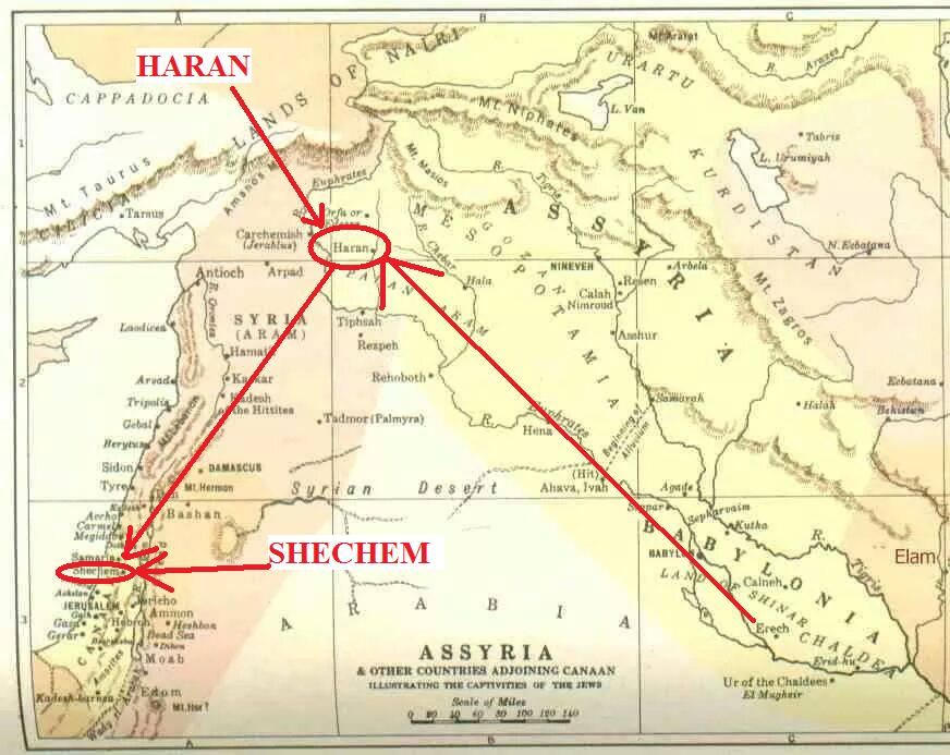Abraham s Route From Ur To Canaan Google Search Map 