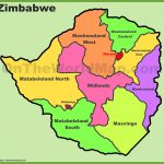 Administrative Divisions Map Of Zimbabwe