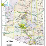 Administrative Map Of Arizona With Roads And Cities Poster