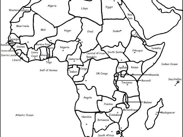 Africa Continent Printable Handouts With Map And List Africa Continent Printable Handouts With Map And List
