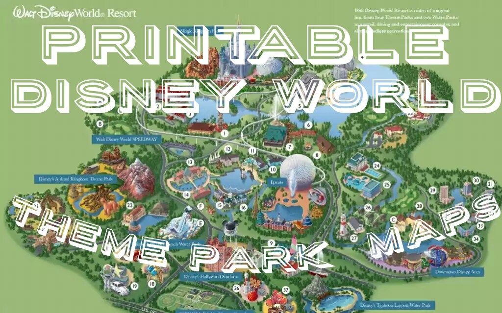 All Walt Disney World Resort Theme Park Maps Theme Park 