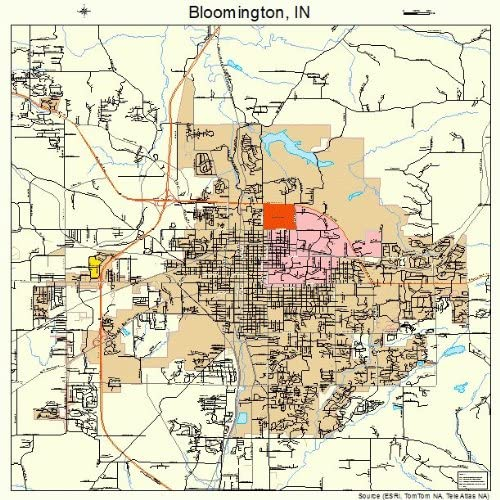 Amazon Large Street Road Map Of Bloomington