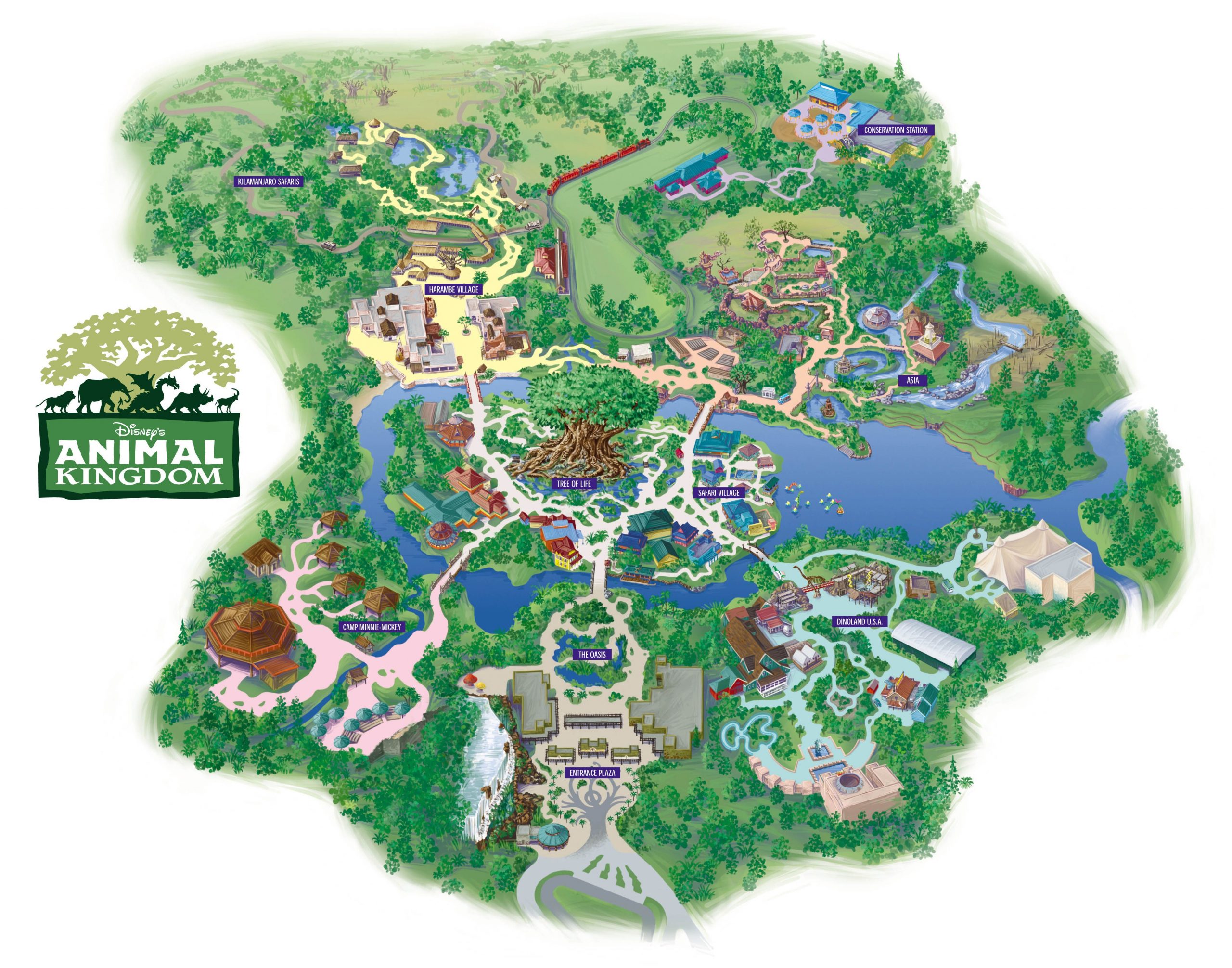 Animal Kingdom Animal Kingdom Disney Disney World Map 