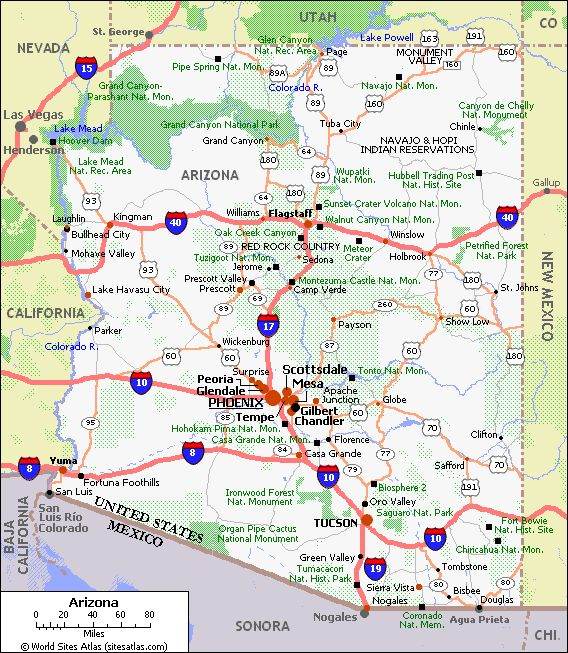 Arizona Geographical Facts Arizona Map Tucson Map 