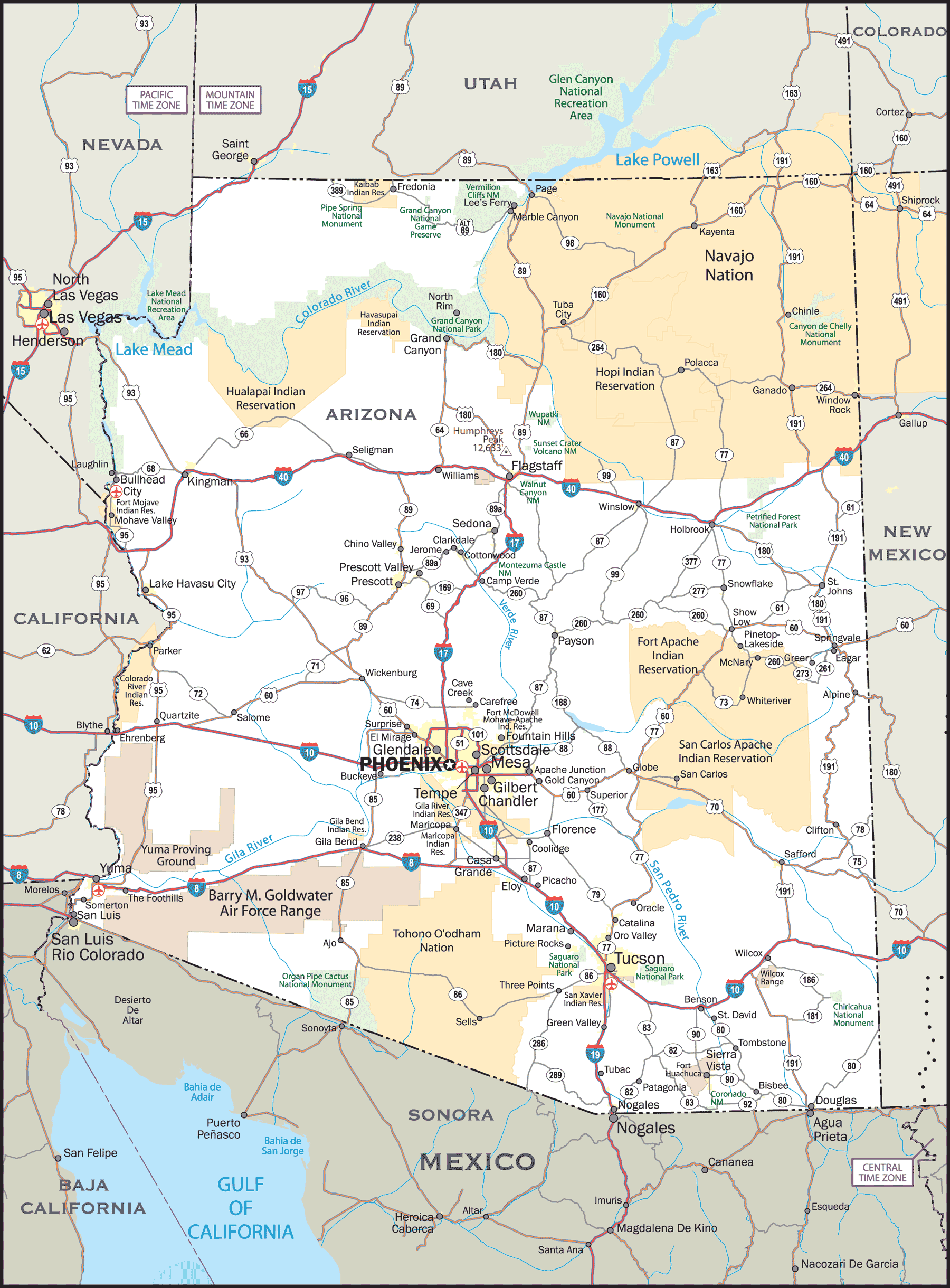 Arizona State Map Mapsof