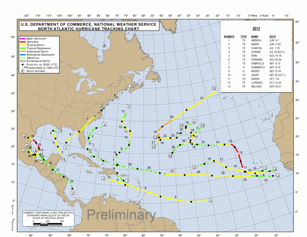 Atlantic Basin Hurricane Tracking Map Tularosa Basin 