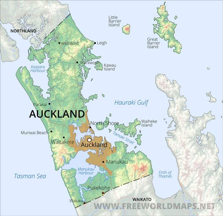 Auckland Region Maps NZ