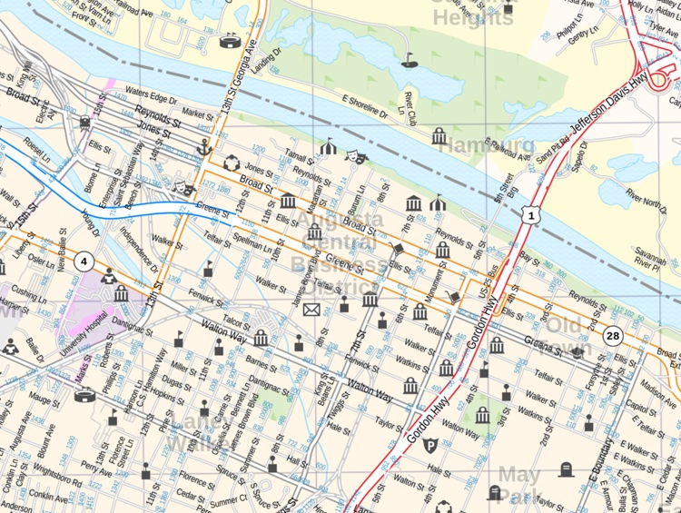 Augusta Map Georgia