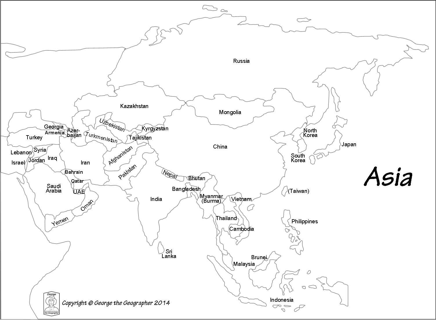 Bccdabfdacfc Best Maps Of Asia Map Black And White Mapa 