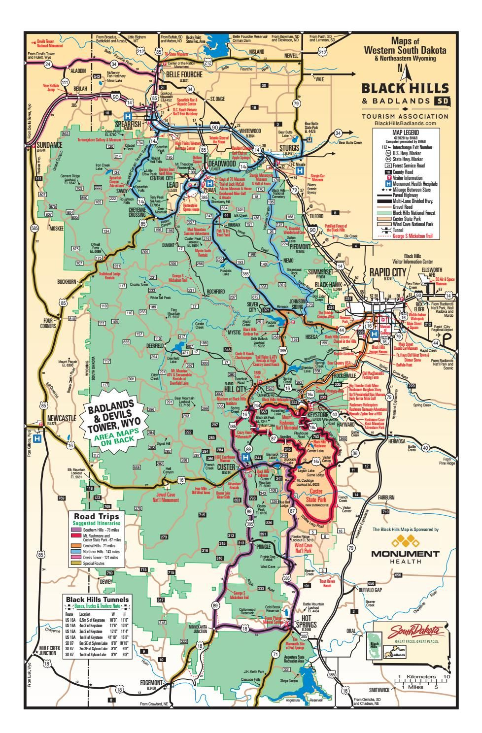Black Hills Map In 2020 South Dakota Vacation South 