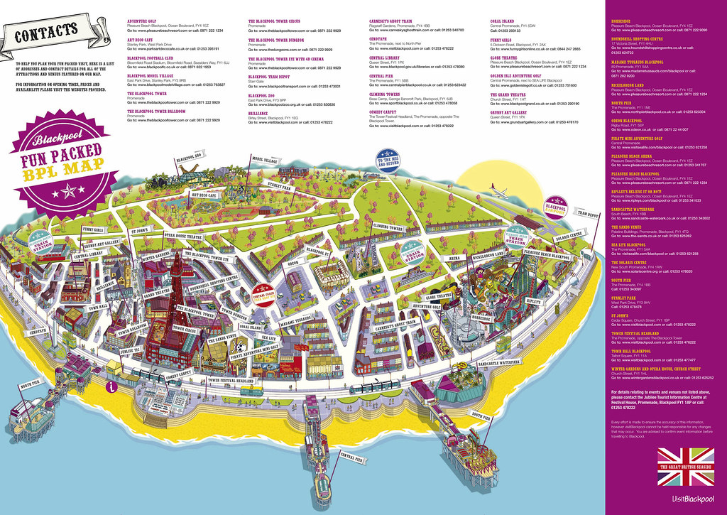 Blackpool Map Resort Attractions Map For Visit Blackpo 