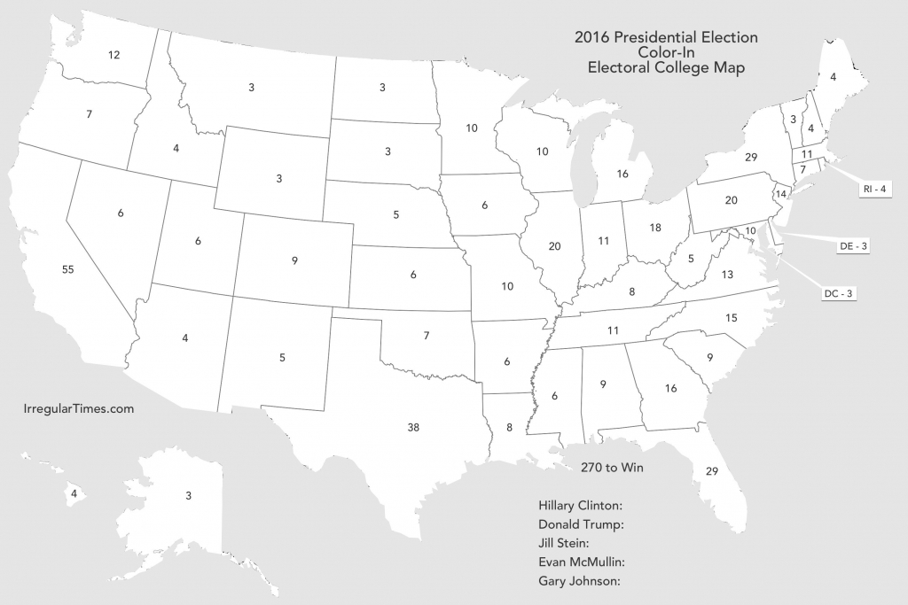 Blank Electoral College Map 2016 Printable Printable Maps Blank Electoral College Map 2016 Printable Printable Maps