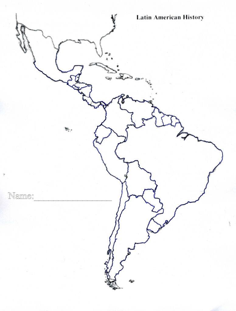 Blank Map Of Central And South America Printable Blank Map Of Central And South America Printable