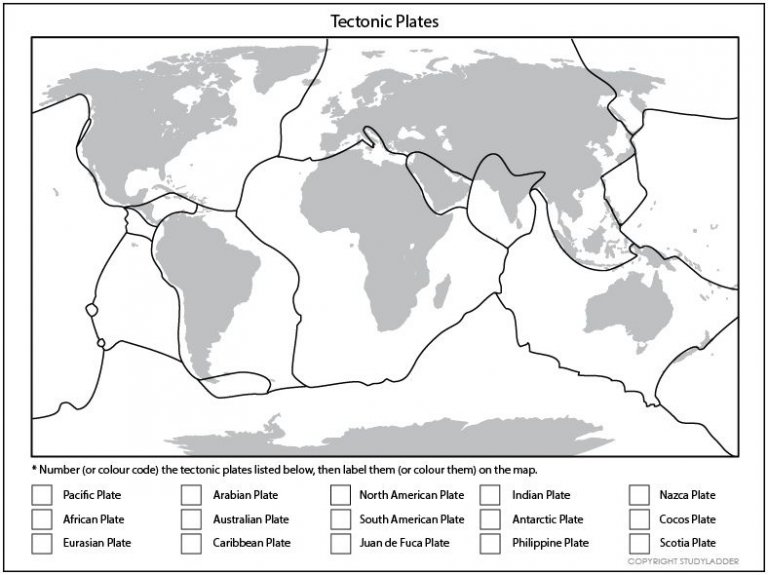 Blank Map Of Earth s Tectonic Plates Google Search