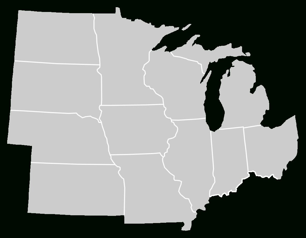 Blank Map Of Midwest States Printable Map