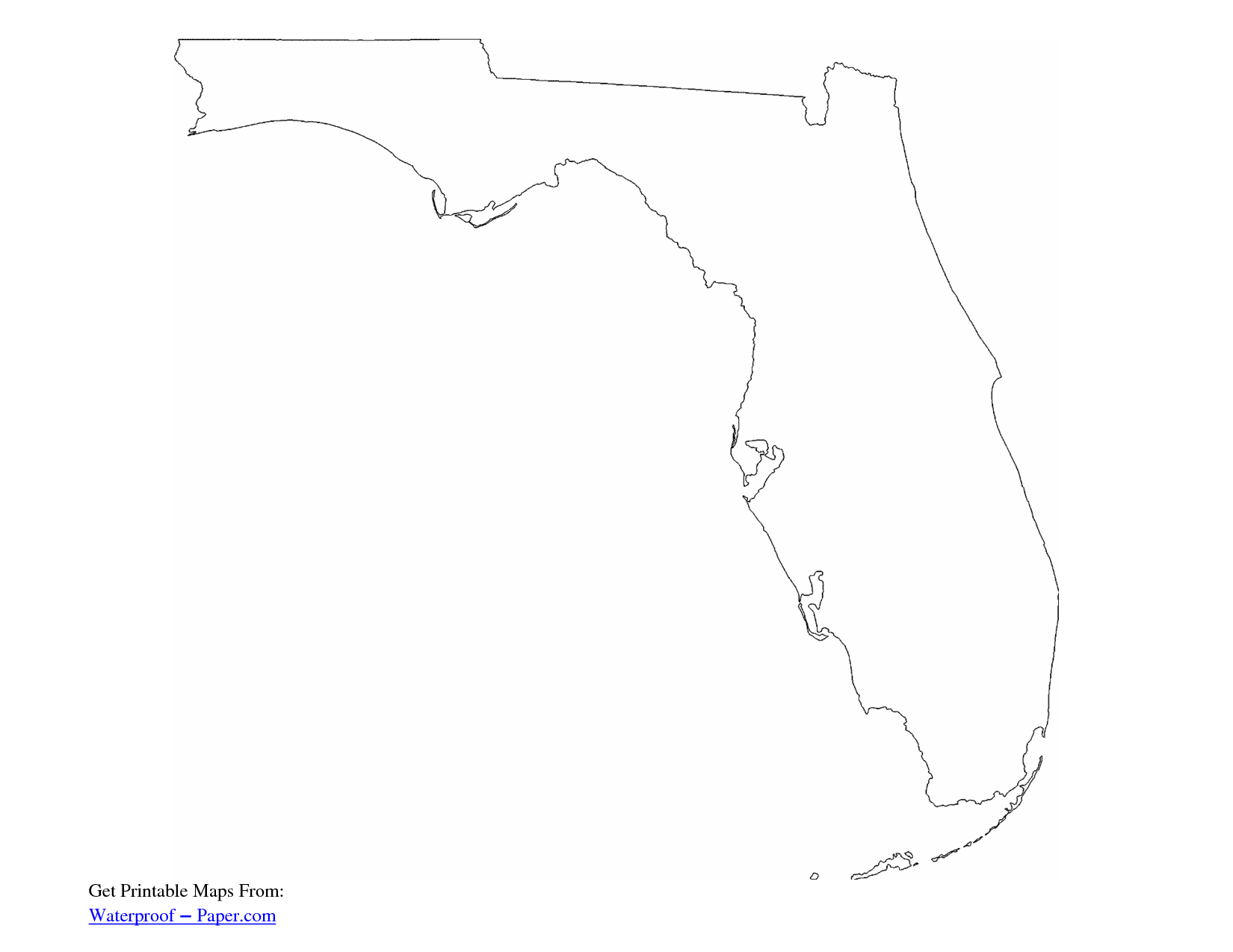 Blank Printable Florida Maps Map Of Florida Florida 