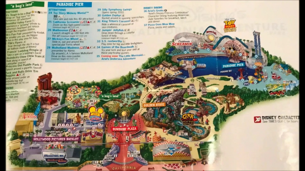 California Adventure Map 2017 Printable Maps