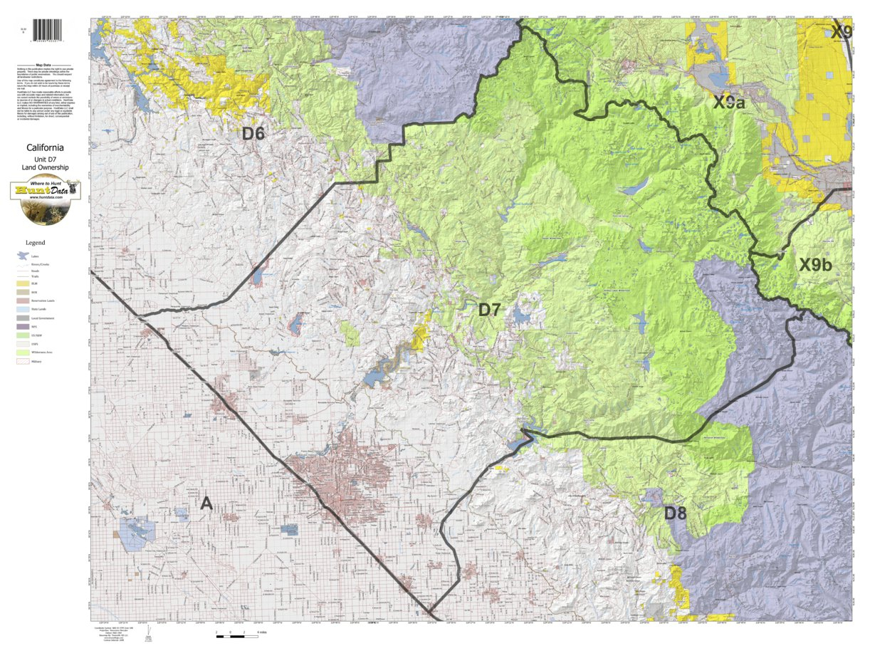 California Hunt Zone D14 Deer California Hunting Map 