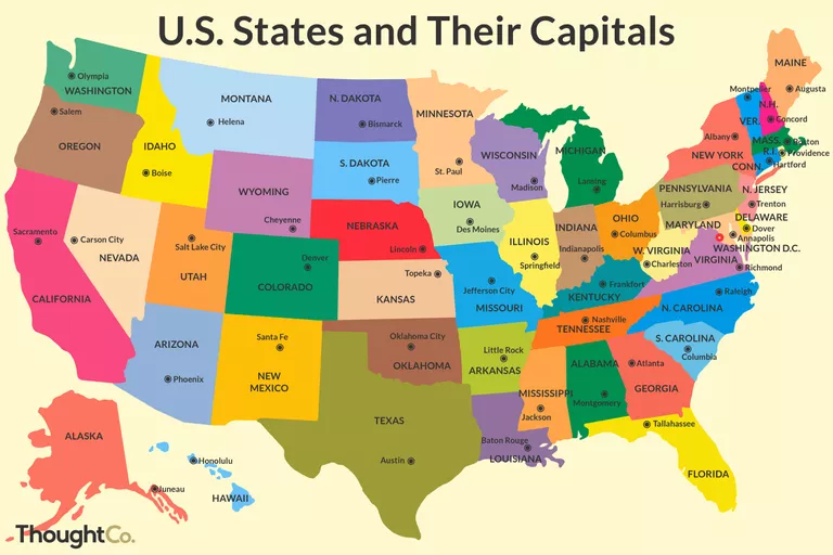 Can You Name All 50 State Capitals States And Capitals 