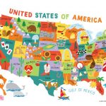 Children s United States US USA Wall Map For Kids 28x40
