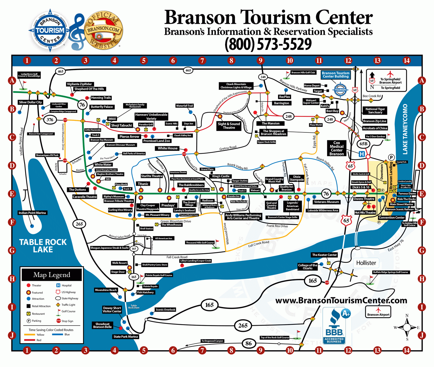 Color By The Numbers To Get Around In Branson Like A Pro 