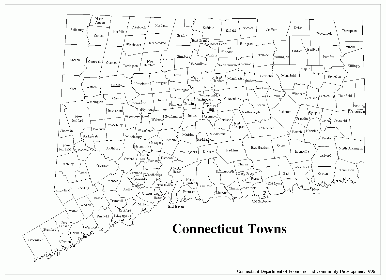 Ct Town Map Map Of Ct Town Map Map