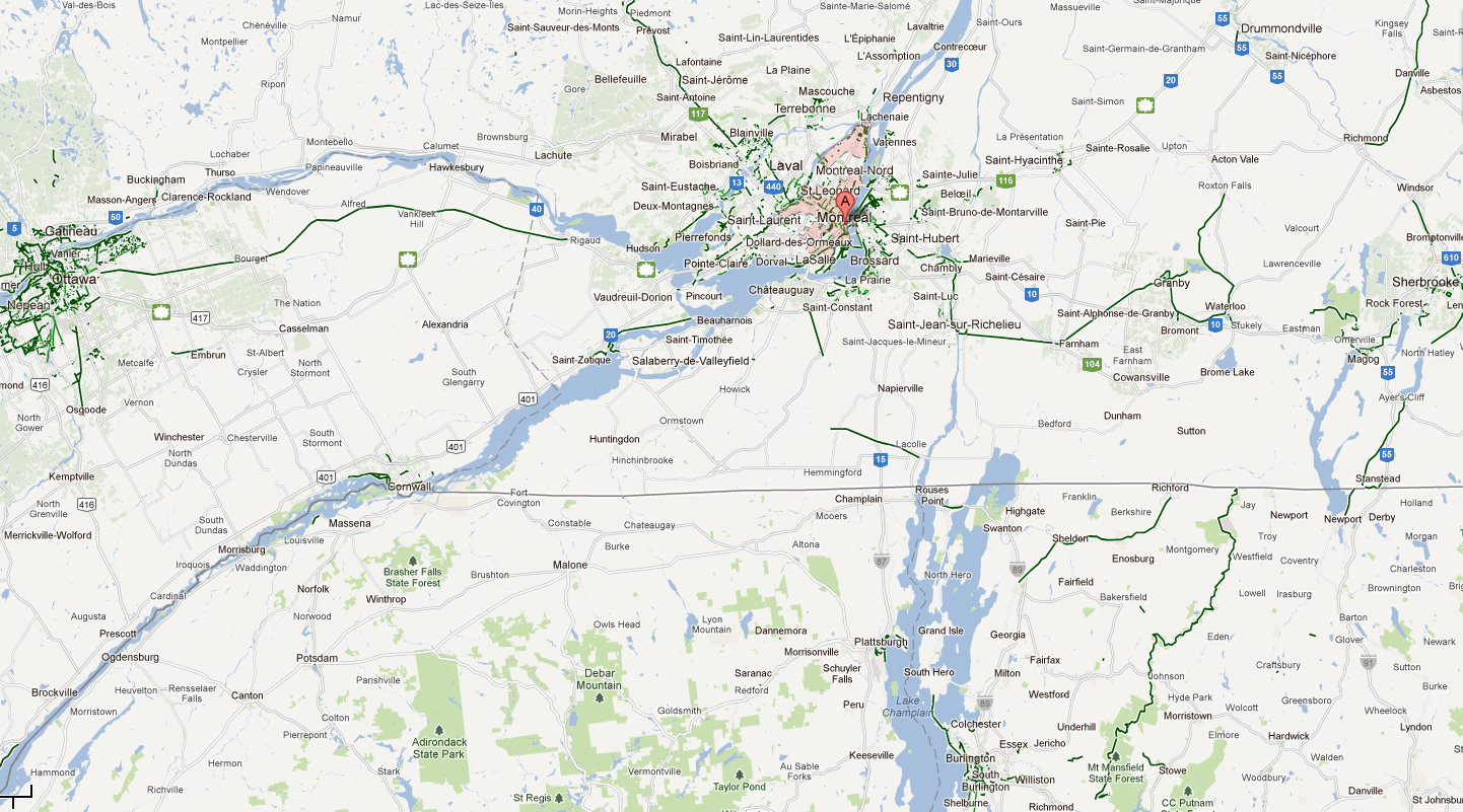 Cycle Fun Montreal Google Maps Bike Paths Montreal Region 