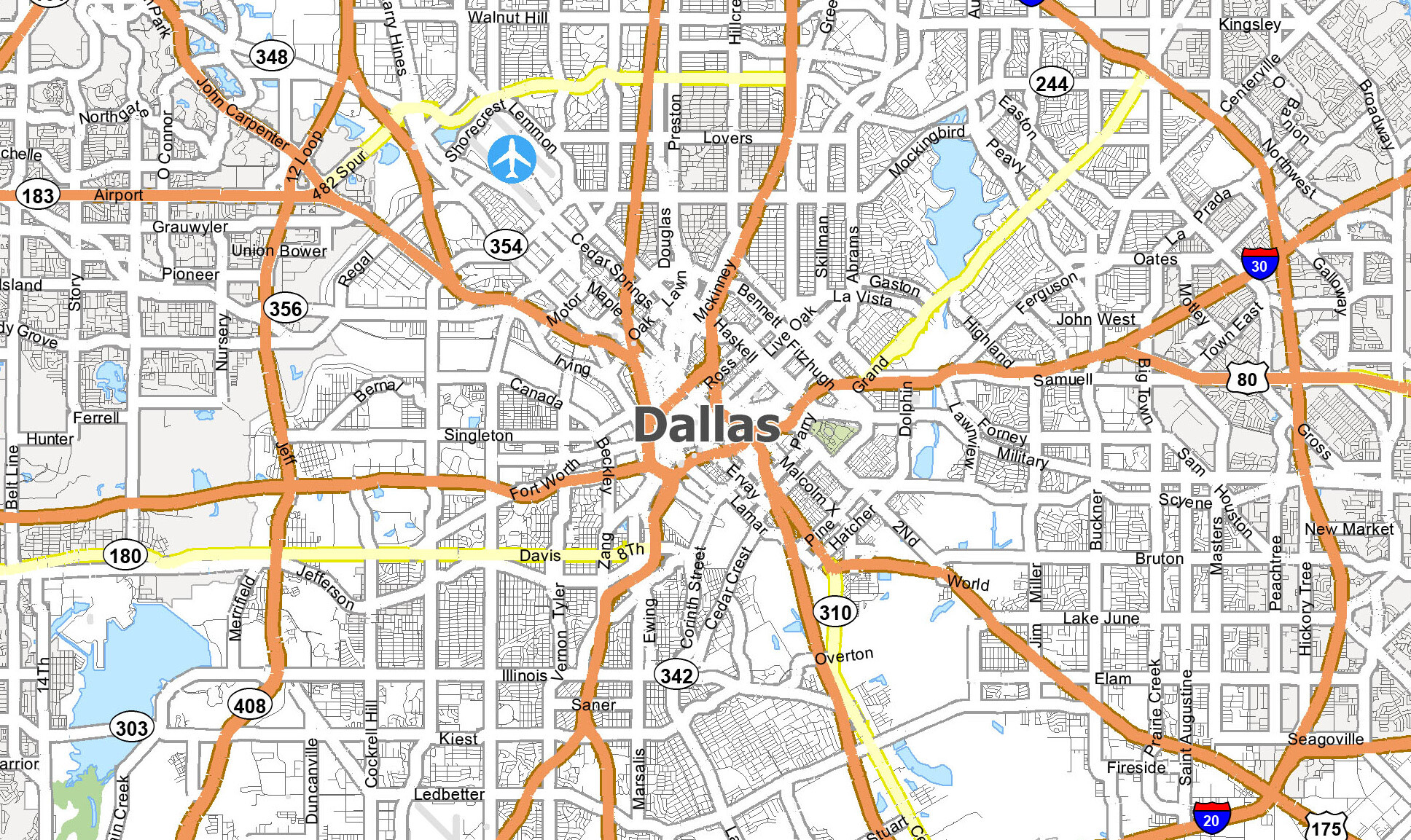Dallas Map Texas GIS Geography