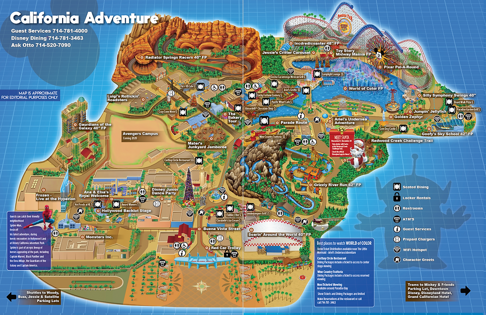 Detailed California Adventure Map WelcometoSoCal Detailed California Adventure Map WelcometoSoCal