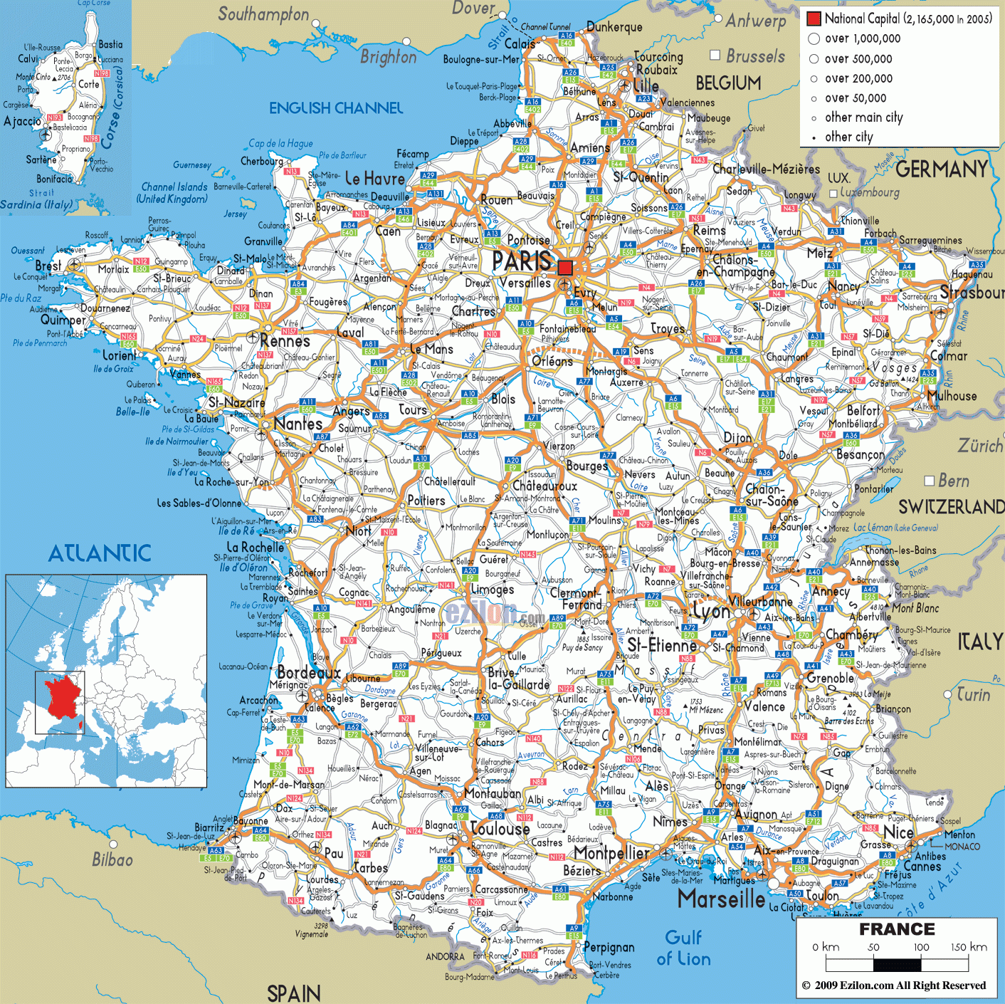 Detailed Clear Large Road Map Of France Ezilon Maps Detailed Clear Large Road Map Of France Ezilon Maps