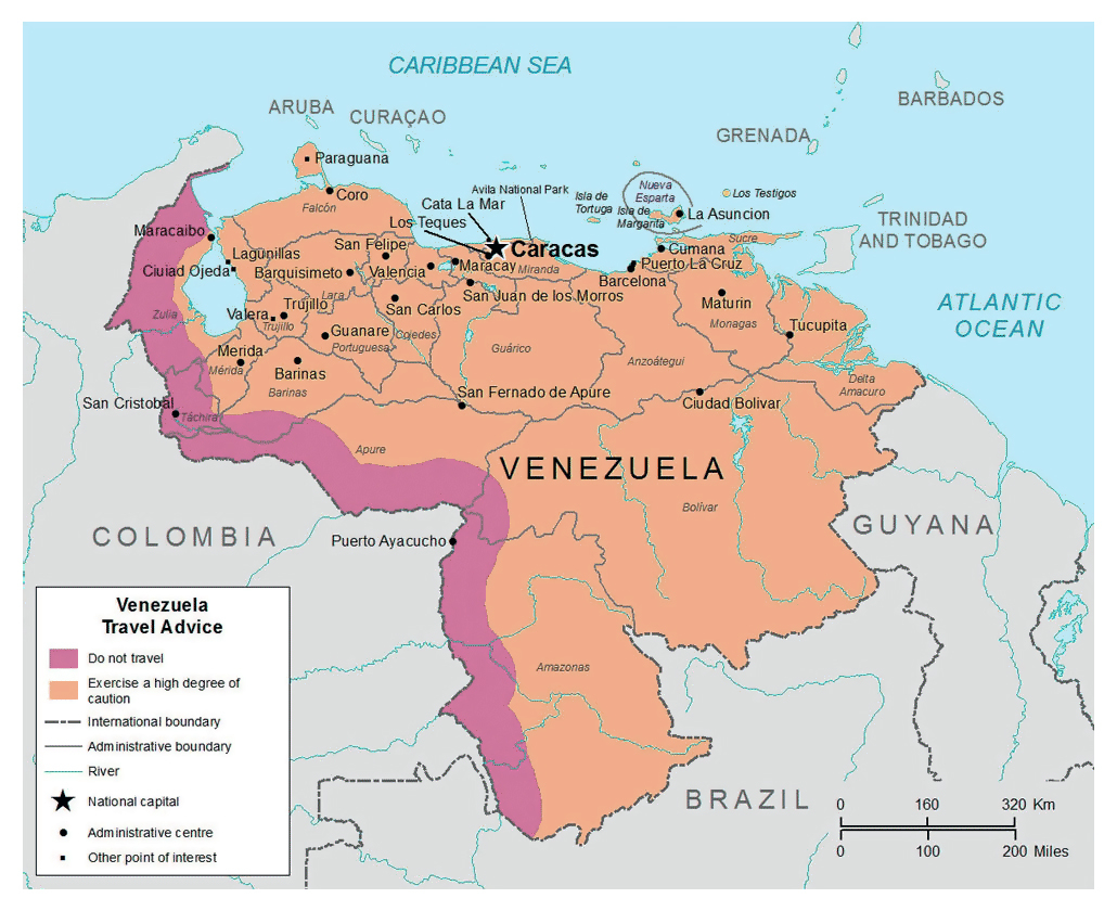 Detailed Map Of Venezuela Venezuela South America 