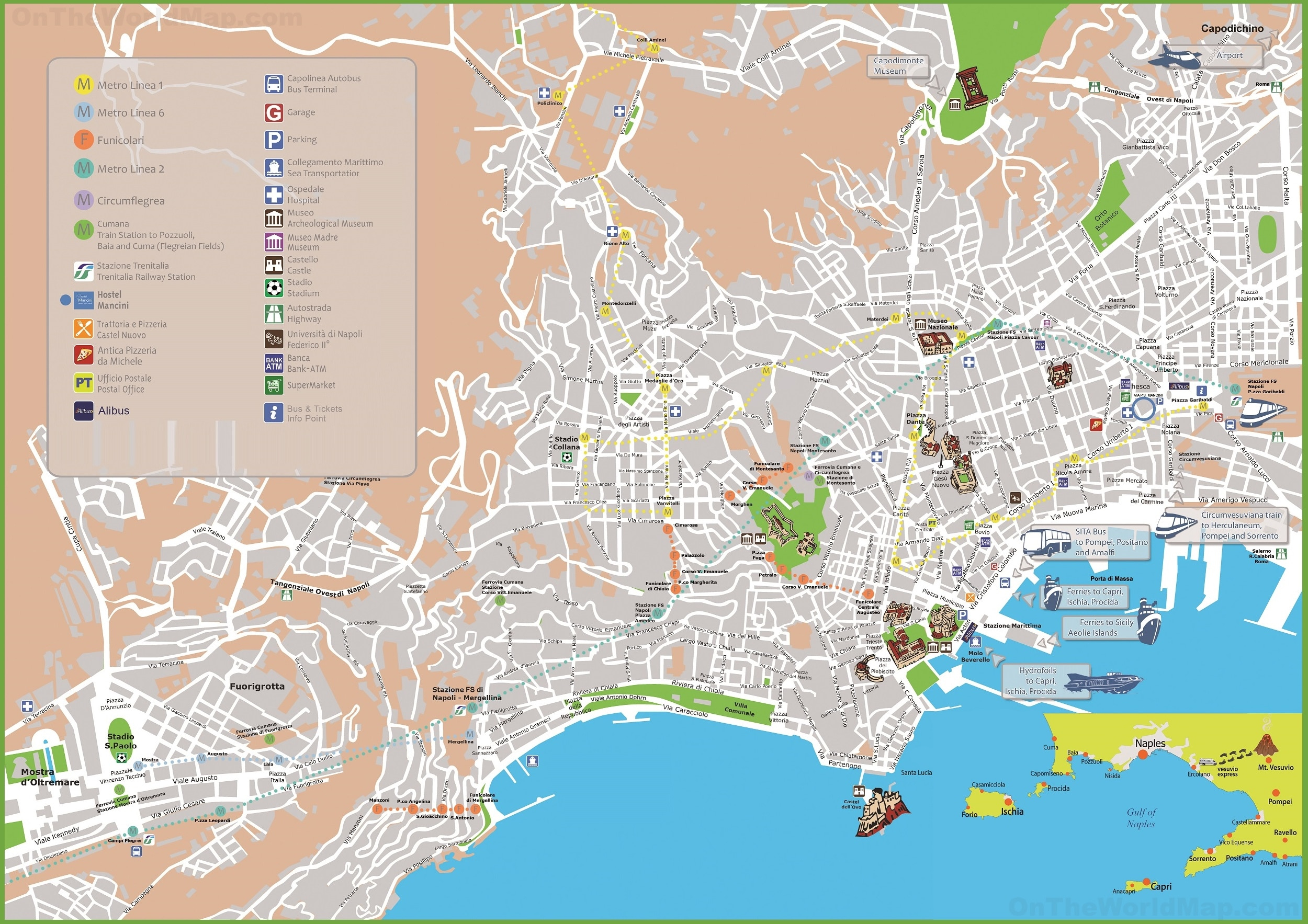 Detailed Maps Of Naples Detailed Maps Of Naples