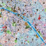Detailed Tourist Map Of Central Part Of Paris City