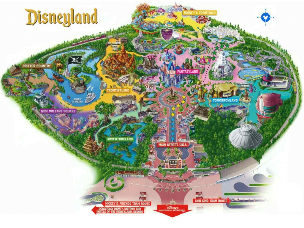 Disneyland Map 2018 California Free Printable Maps