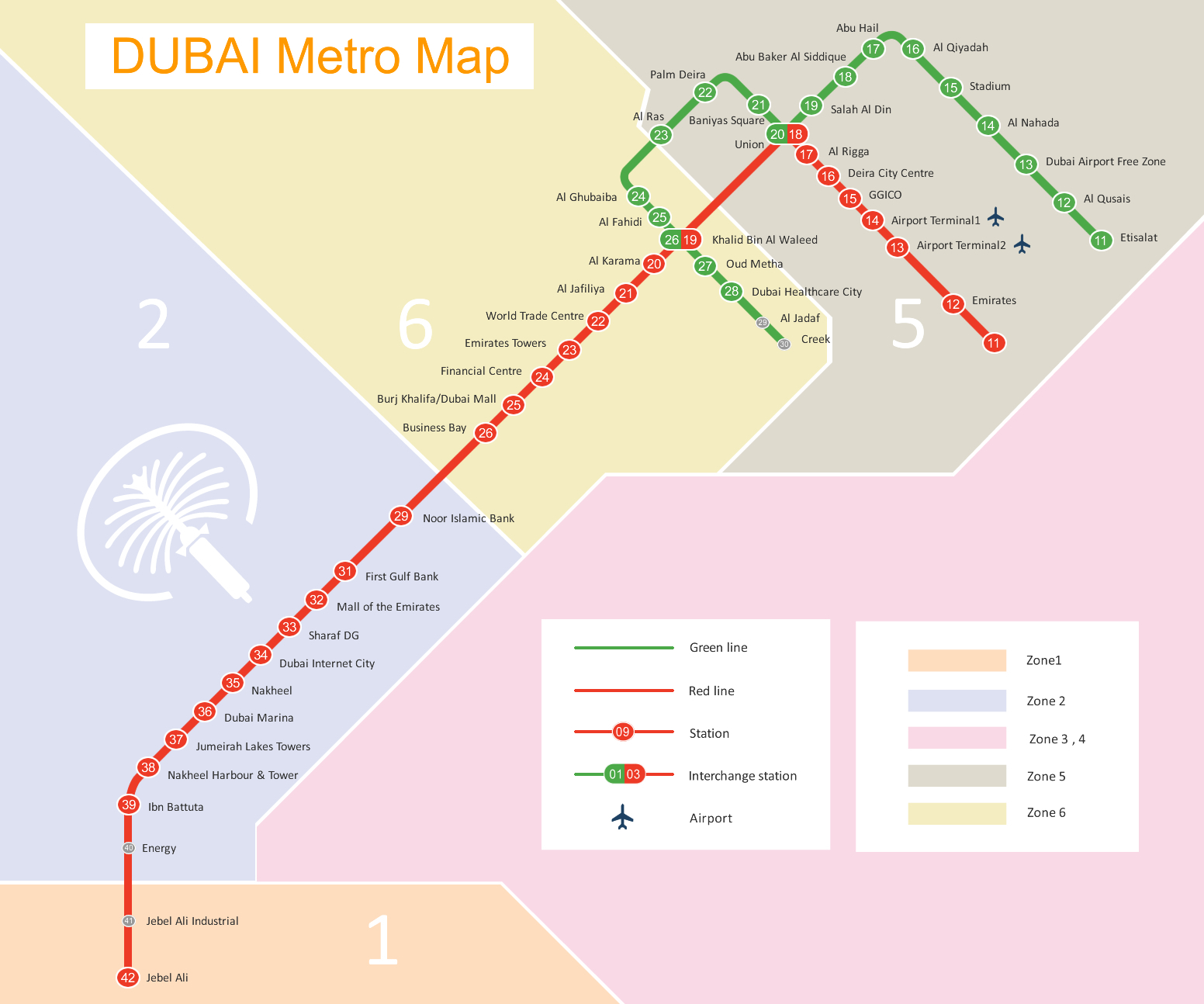 Dubai Metro Route Map Dubai Subway Map Dubai Rail Map Routes